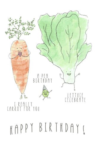 Happy Birthday Veggie-Pun Card!